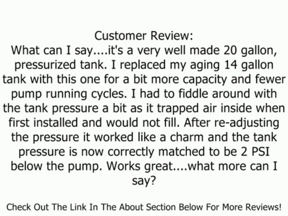 WaterWorker HT-14HB Horizontal Pressure Well Tank, 14-Gallon Capacity, Blue Review