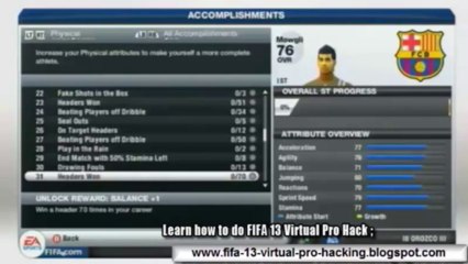 FIFA 13 Virtual Pro Cheats - Tutorial
