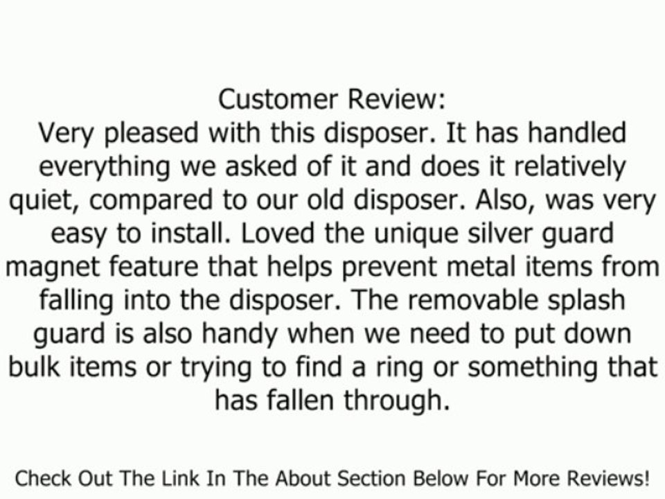 Titan T-1060 1¼ HP Premium Food Waste Disposer Review