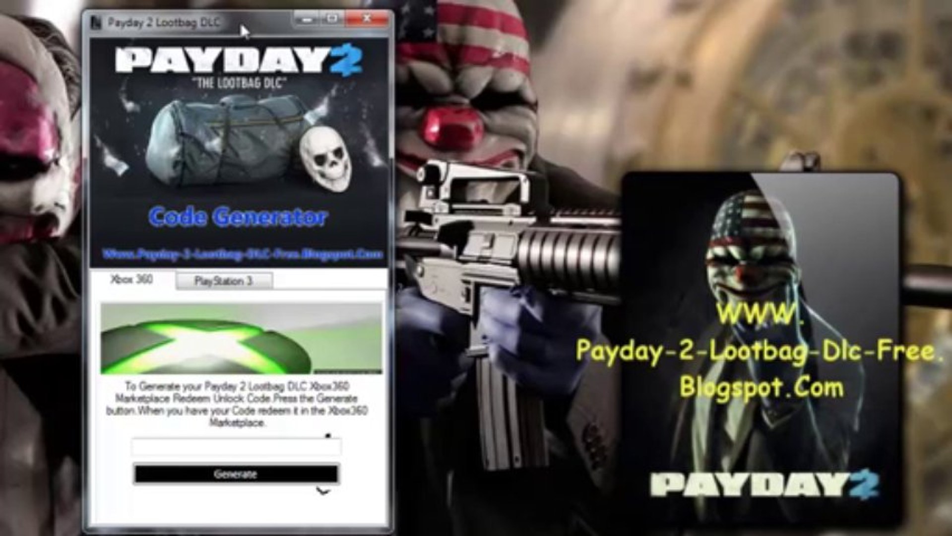Unlock Payday 2 Lootbag DLC free PS3|xbox360 - video Dailymotion