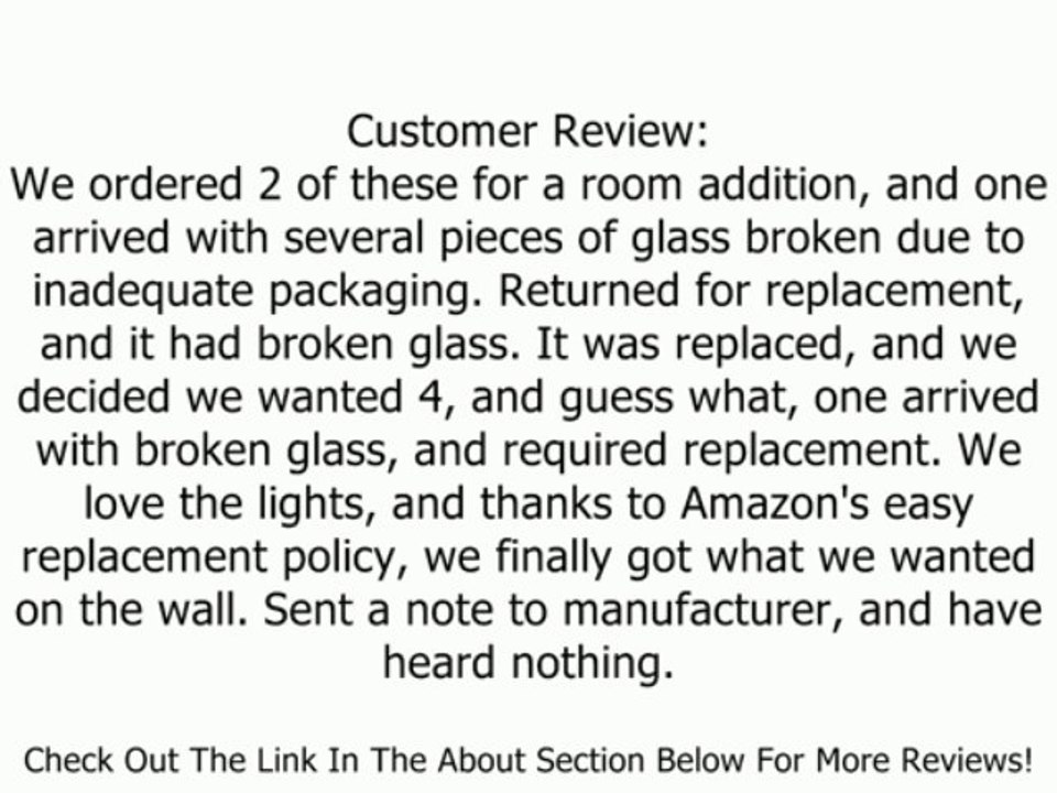 Progress Lighting P3002-46 Arts and Craft 1-Light Wall Sconce with Honey Art Glass, Weathered Bronze Review
