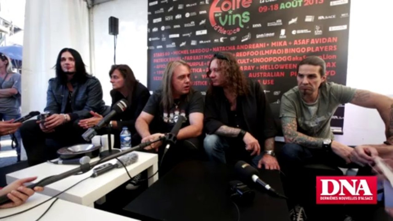 Conférence de presse d'Helloween à la Foire aux Vins