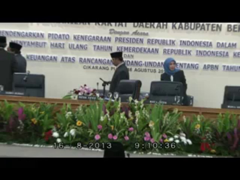 Sidang DPRD Bekasi dengar Pidato