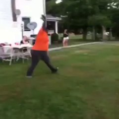 Fat girl epic fail!! You won't try this again...