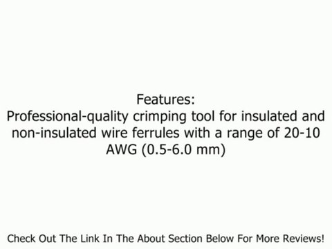 Paladin Tools 1647 Professional Wire Ferrules Crimper, 1600 Series Review