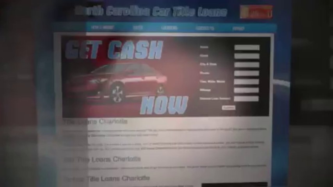 Car Title Loans in Charlotte, Raleigh and Greensboro, NC