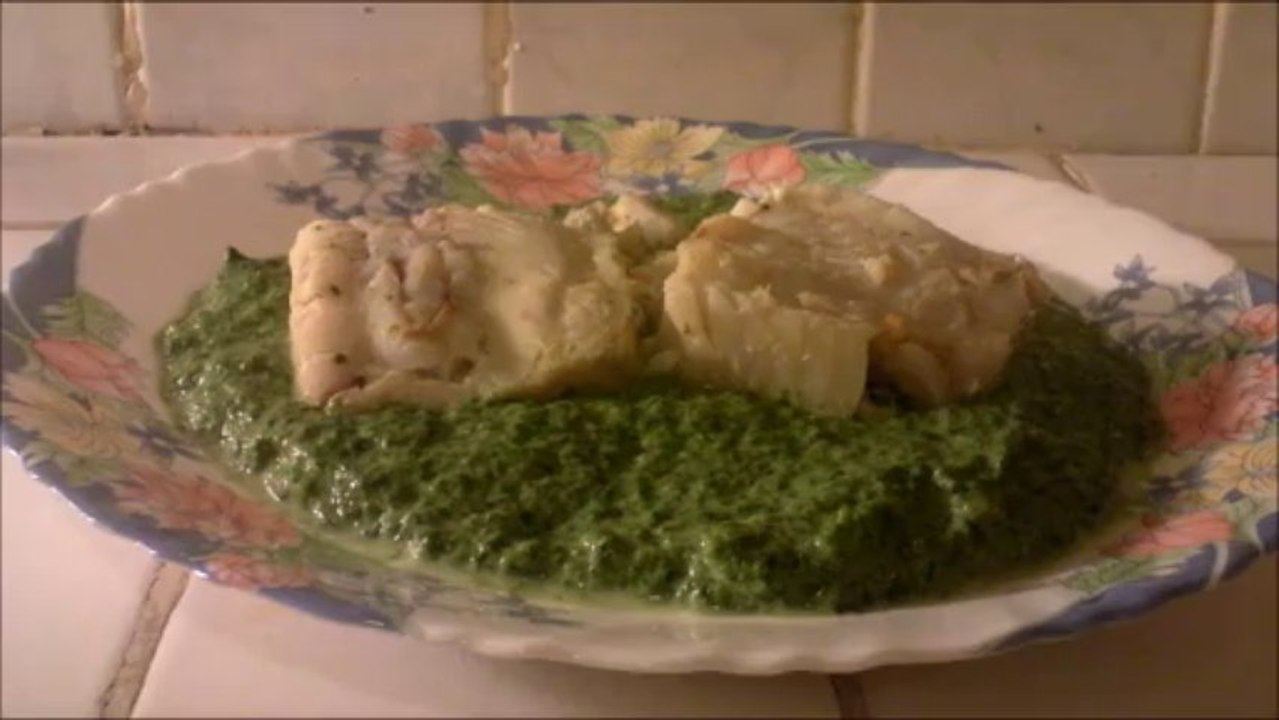 Les colins avec des épinards à la crème (recette facile et rapide) HD