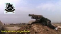 تفجير دبابة بصاروخ ميتس في حلب   عرض بطيئ.