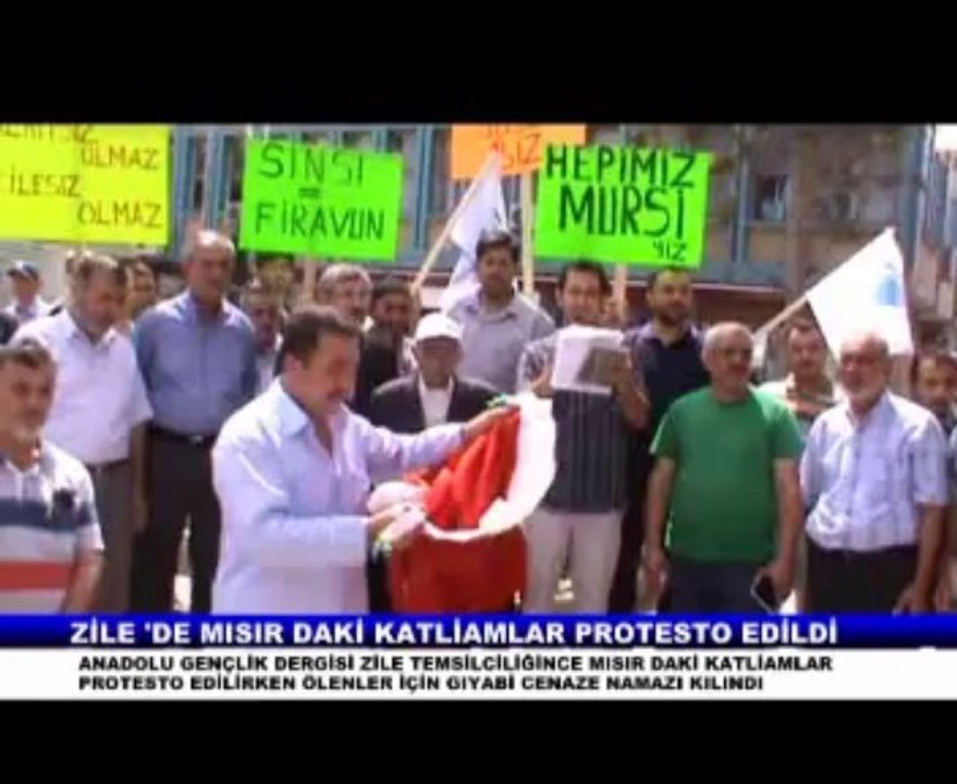 ZİLE DE MISIR DA Kİ KATLİAMLAR PROTESTO EDİLDİ