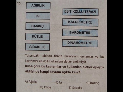 FİZİĞİN DOĞASI TEST 3 ( KARAAĞAÇ )