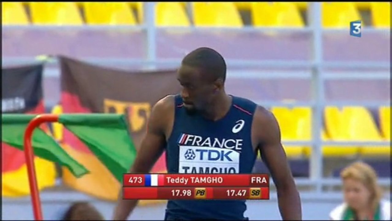 Qualifications triple saut H - ChM 2013 athlétisme (Tamgho, Rapinier, Saku Bafuanga)