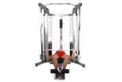 Cable Bench Press (Decline_Overhand Wide Grip_Long Bar)