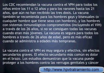 VPH y la Hoja Informativa Hombres