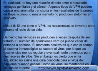 VPH mitos y conceptos erróneos
