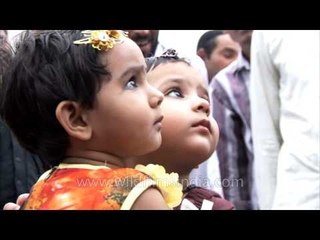 Little kids celebrating Eid at Jama Masjid