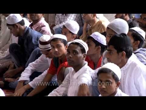 Muslims gathered for Eid celebration at Jama Masjid