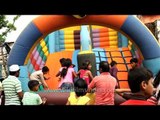 Kids enjoying a bouncey in Agra