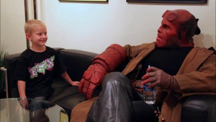 "Hellboy" cumplió el sueño de un niño