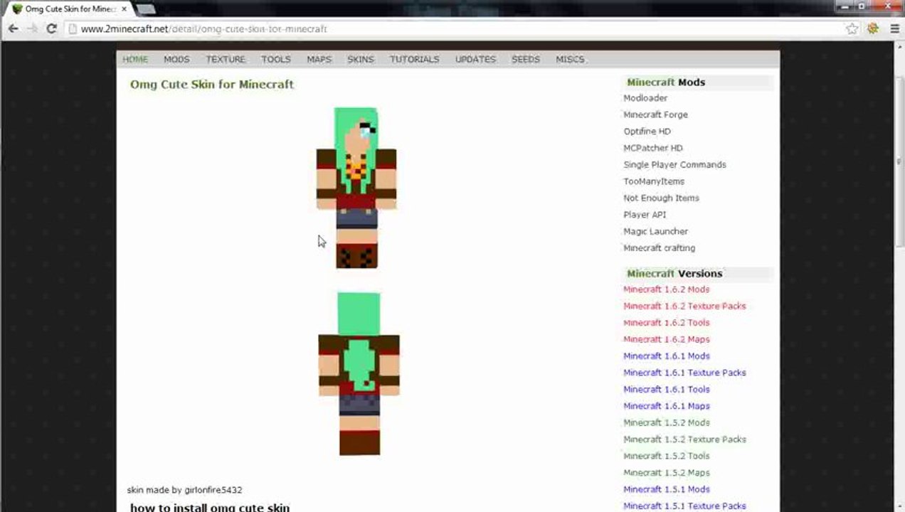 Omg Cute Skin for Minecraft