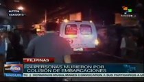 Deja 24 muertos choque de ferry en Filipinas