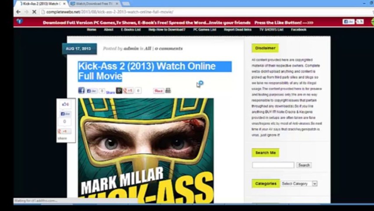 KickAss 2 (2013) Movie Watch Online