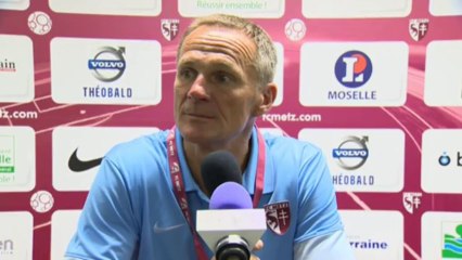 Conférence de presse FC Metz - AC Arles Avignon (1-0) : Albert CARTIER (FCM) - Franck  DUMAS (ACA) - 2013/2014