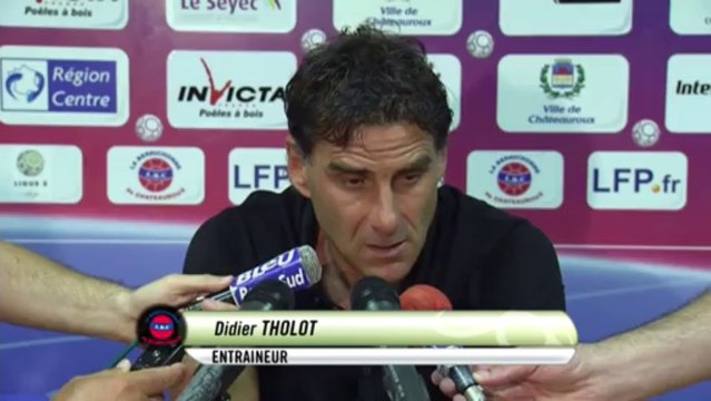 Conférence de presse Châteauroux - Tours FC (0-4) : Didier THOLOT (LBC) - Olivier PANTALONI (TOURS) - 2013/2014