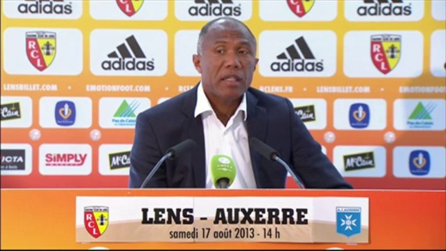 Conférence de presse RC Lens - AJ Auxerre (4-1) : Antoine KOMBOUARE (RCL) - Bernard CASONI (AJA) - 2013/2014