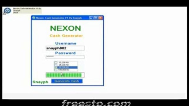 Nexon Nx Cash Generator 2013 - Card Code Free Hack Combat Arms Maplestory v3 No Surveys Download