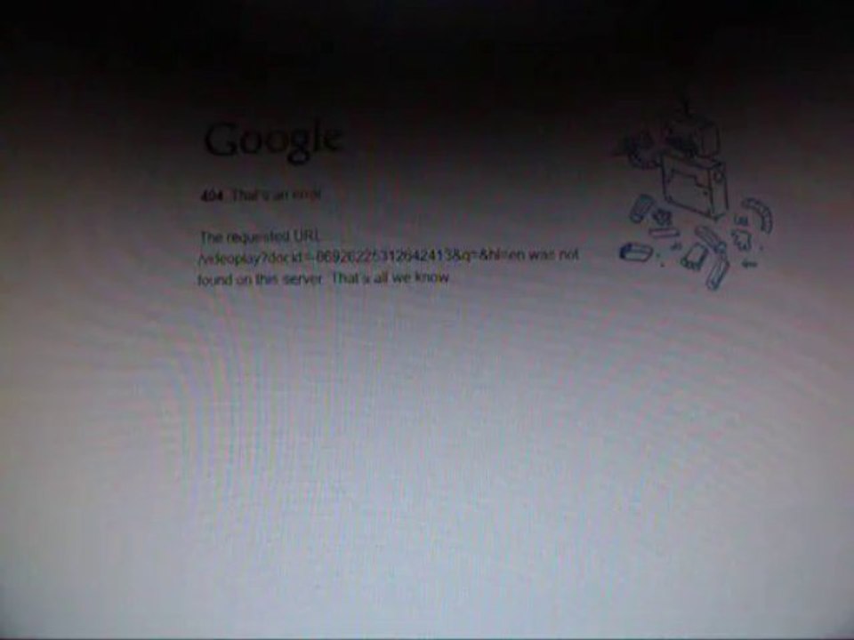 Persécution informatique - Google erreur 404 robot cassé