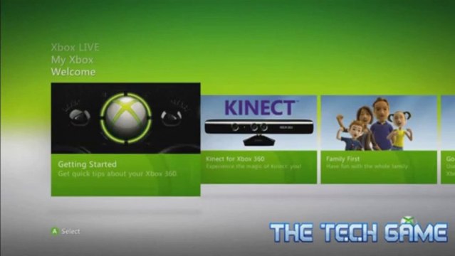 Xbox 360 with November 2010 Kinect Dashboard (2.0.12416.0)