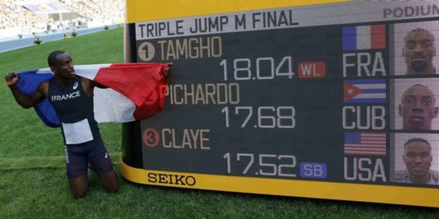 Teddy Tamgho champion du monde du triple saut