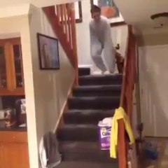 Giant Pyjama man!! Don't fall in the stairs..