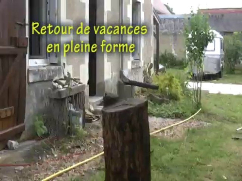 comment fendre une bûche!