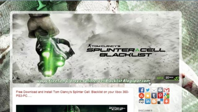 Download Tom Clancy's Splinter Cell: Blacklist Free - Xbox 360 - PS3 - PC