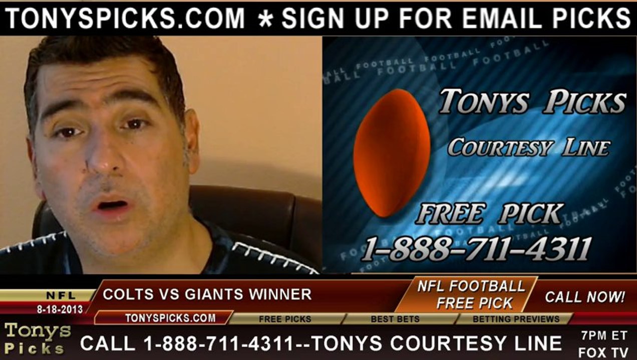 New York Giants vs. Indianapolis Colts Pick Pre...