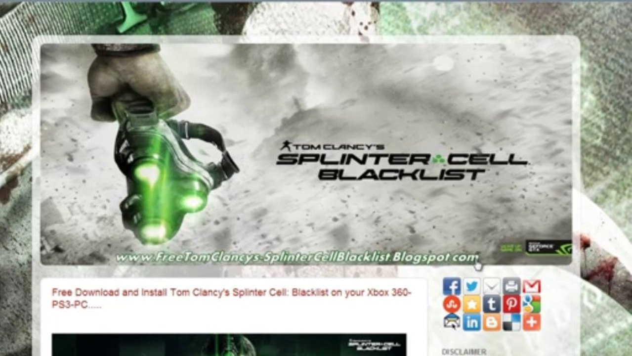 Tom Clancy's Splinter Cell Blacklist | Keygen | Crack | DLC | FREE Download
