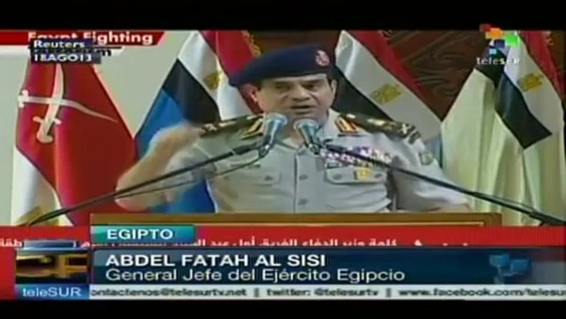 Ejército egipcio respetará voluntad de ciudadanos: Abdel Fatah al Sisi