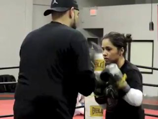 Coach Rick Perfecting My Adaptation of Roger Mayweather's Unique style of Boxing Padwork _ Mittwork