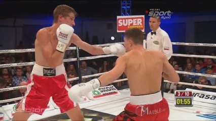 Patryk Szymanski KO Mate Hornyak zdobywając tytuł młodzieżowego mistrza świata federacji WBO w kategorii półśredniej