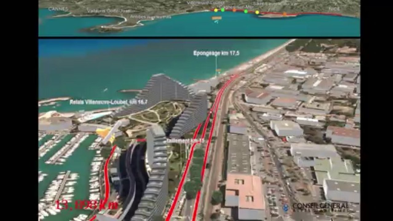 Marathon des Alpes-Maritimes 2013 : 10 novembre 2013  parcours en 3D