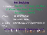 Airport Taxi Hire Bangalore