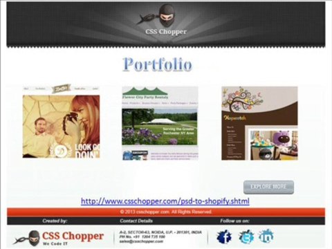 PSD to Shopify Development Services By CSS Chopper