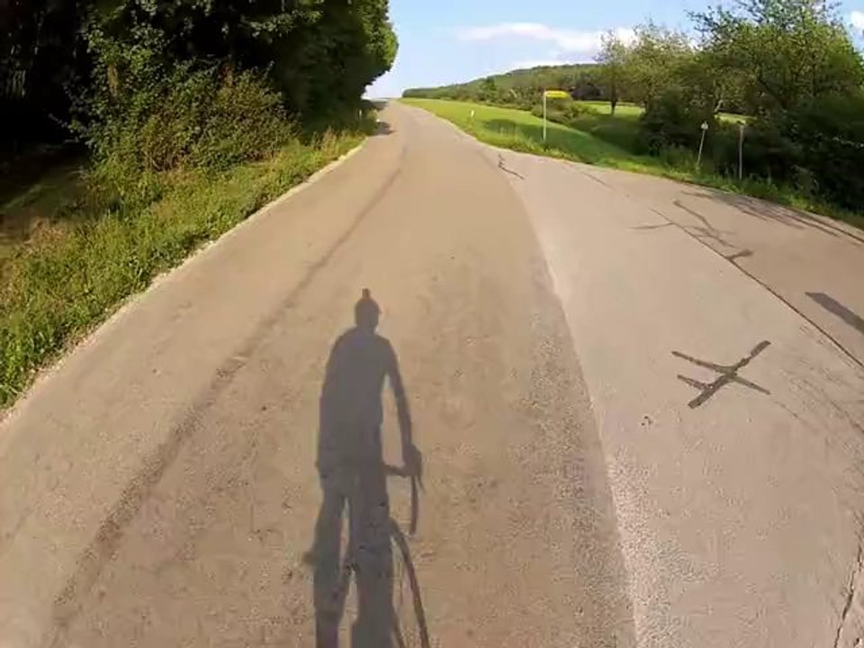 Rennrad-Tour östliche Hersbrucker Schweiz: Pommelsbrunn - Fischbrunn (Helmkamera)