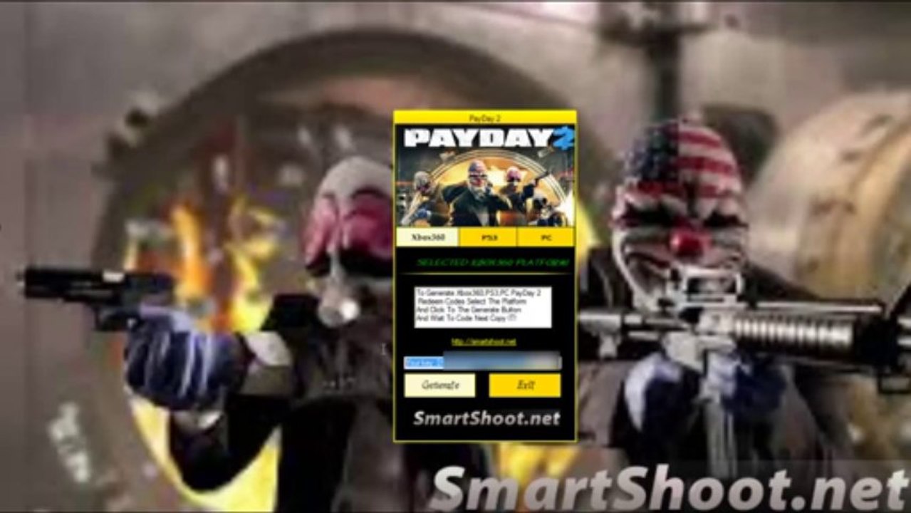 PayDay 2 Redeem Codes Generator [Xbox360,PS3,PC]