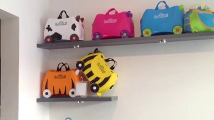 Valise pour enfant TRUNKI bagage des 3 ans en vente chez S'Cale Boutik 28 avenue auber Nice face à la gare Thiers