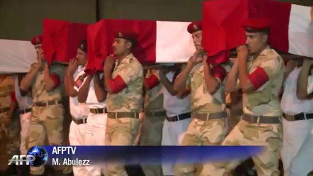 Egypt buries the 25 policemen killed by militants