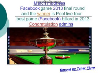 some of my history in pool live tour (snooker) and more...Fun to watch
