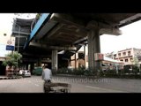 Timelapse videos outside Jhandewalan metro station