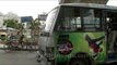 Delhi metro feeder Bus waiting for passengers at Netaji Subhash place metro station